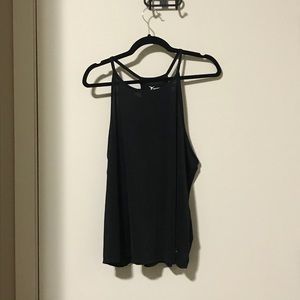 Black Relaxed High-Neck Performance Swing Tank